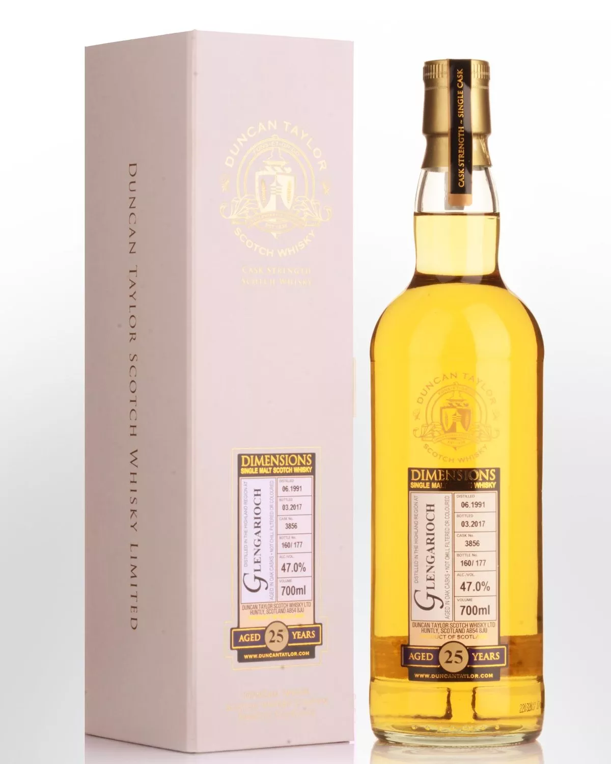 1991 Duncan Taylor Dimensions Glen Garioch 25 Year Old Cask Strength Single Malt Scotch Whisky (700ml)
