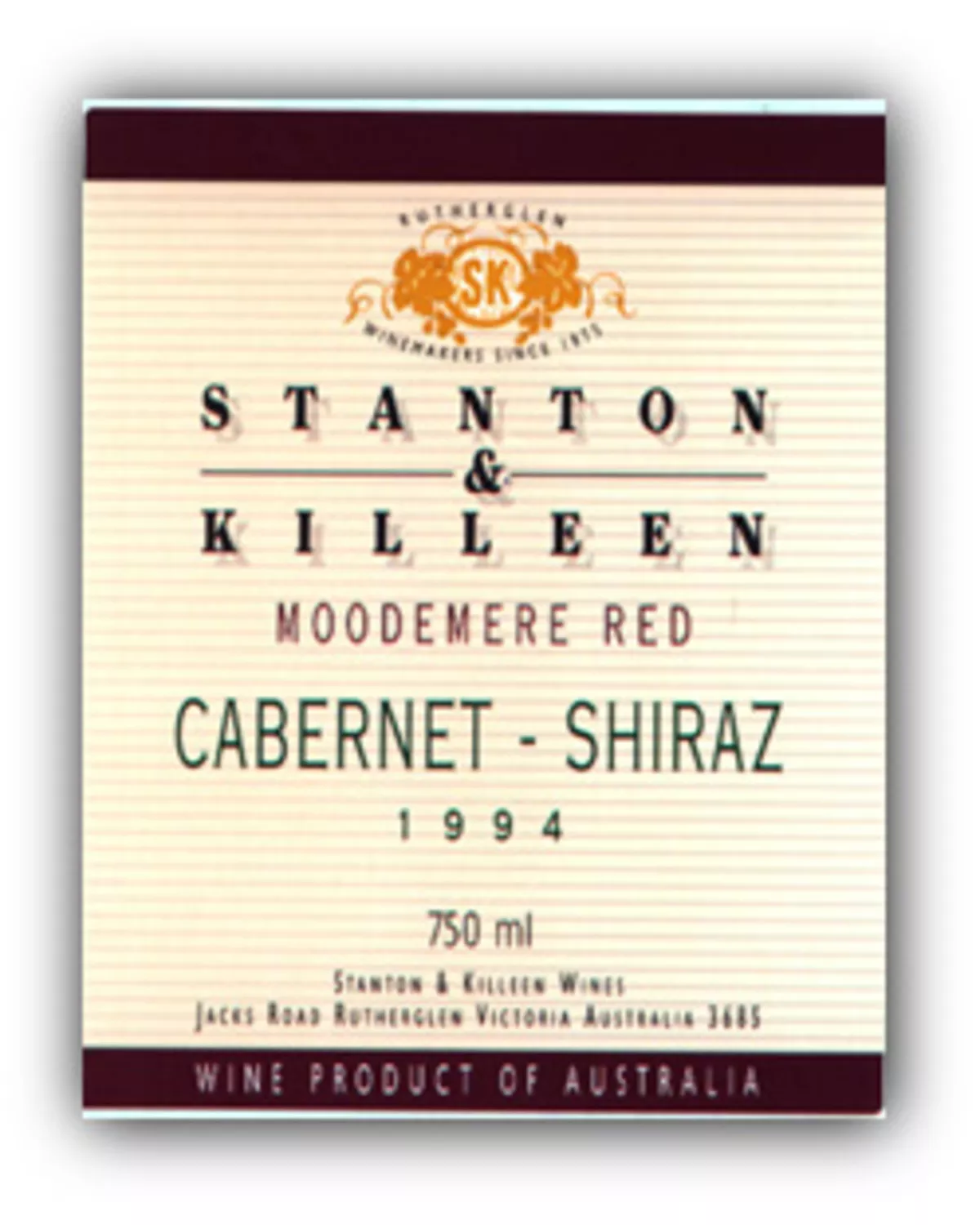1994 Stanton & Killeen Moodemere Cabernet Shiraz