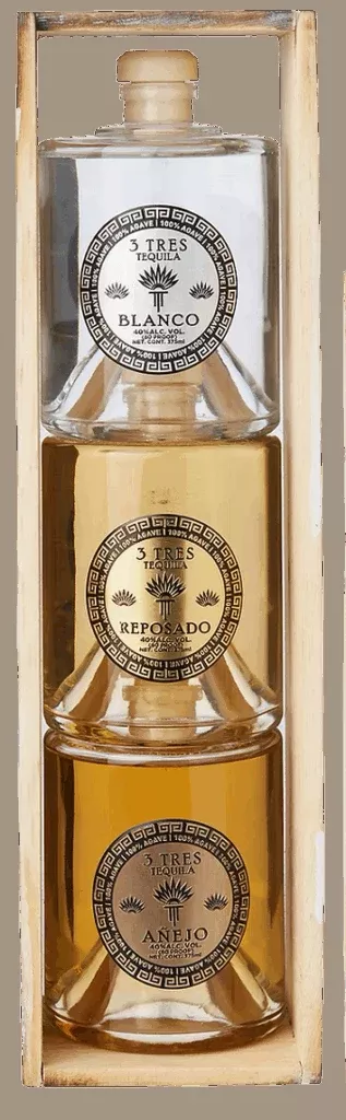 3 Tres Blanco, Reposado & Añejo Tequila Stack Trio