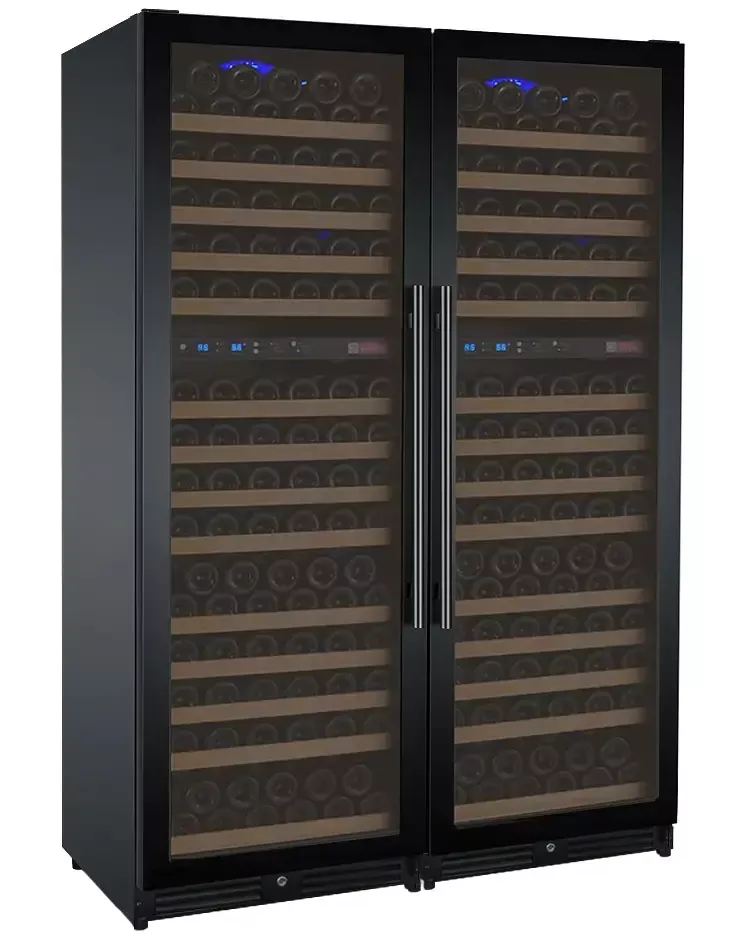 Allavino FlexCount Series 344 Bottle Four-Zone Tall Side-by-Side Wine Refrigerators with Stainless Steel Doors