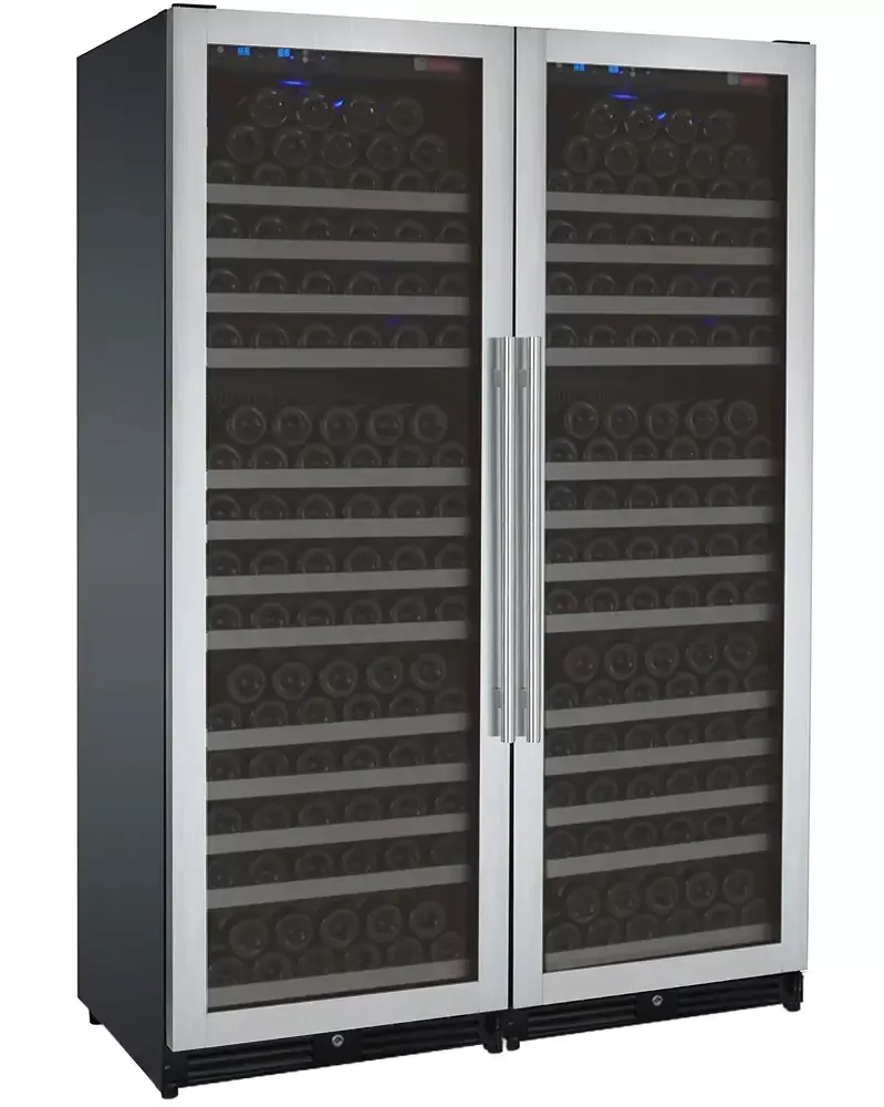 Allavino FlexCount Series 354 Bottle Dual Zone Tall Side-by-Side Wine Refrigerators with Stainless Steel Doors