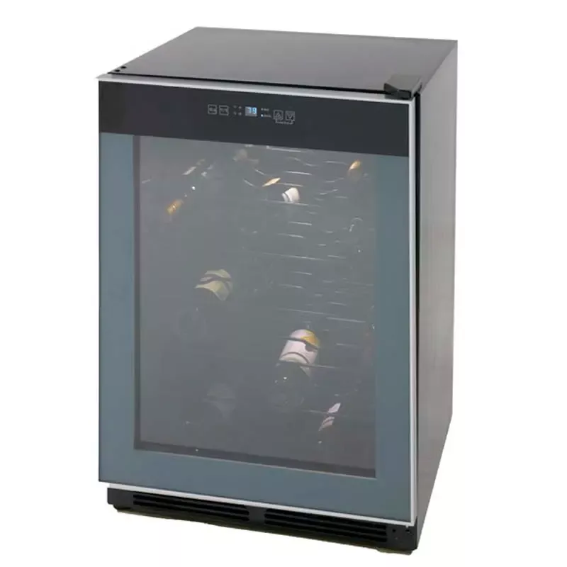 Avanti 52-Bottle Wine Chiller - Black Cabinet and Platinum Frame Glass Door
