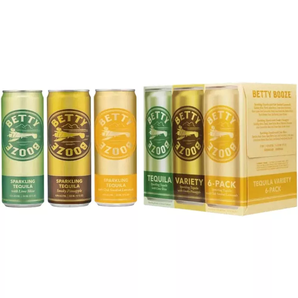 Betty Booze Sparkling Tequila Variety 6pk