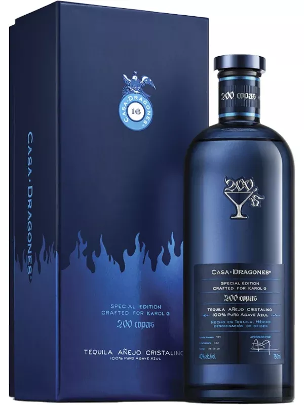 Casa Dragones x Karol G 200 Copas Anejo Cristalino Tequila