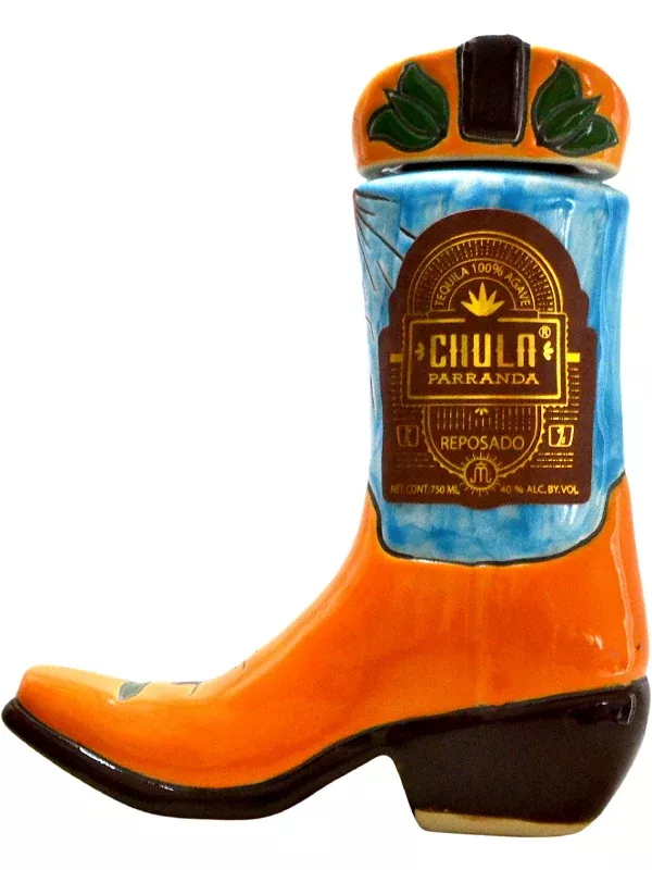 Chula Parranda Ceramic Boot Reposado Tequila