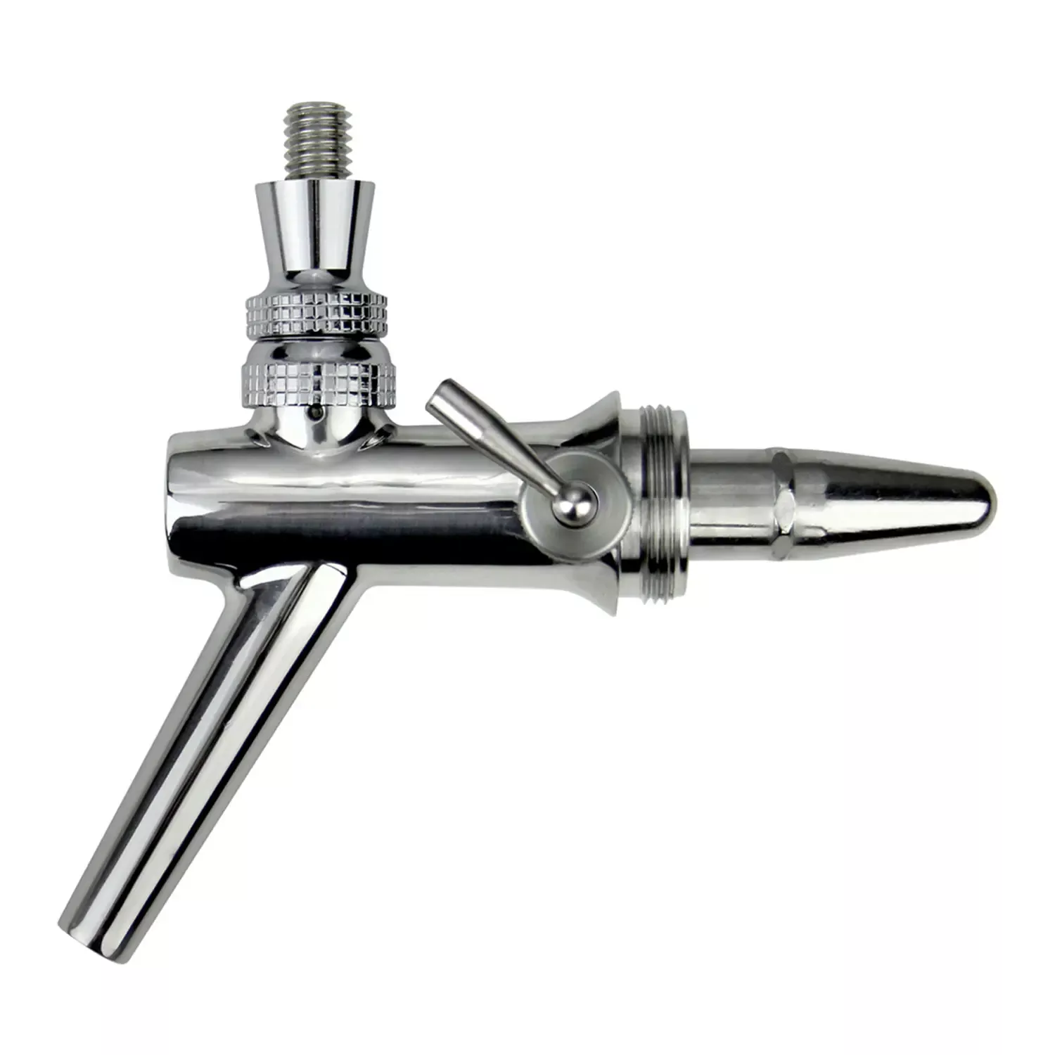 CMBecker V10 Polished Stainless Steel Flow Control Faucet - Lever Adjustment