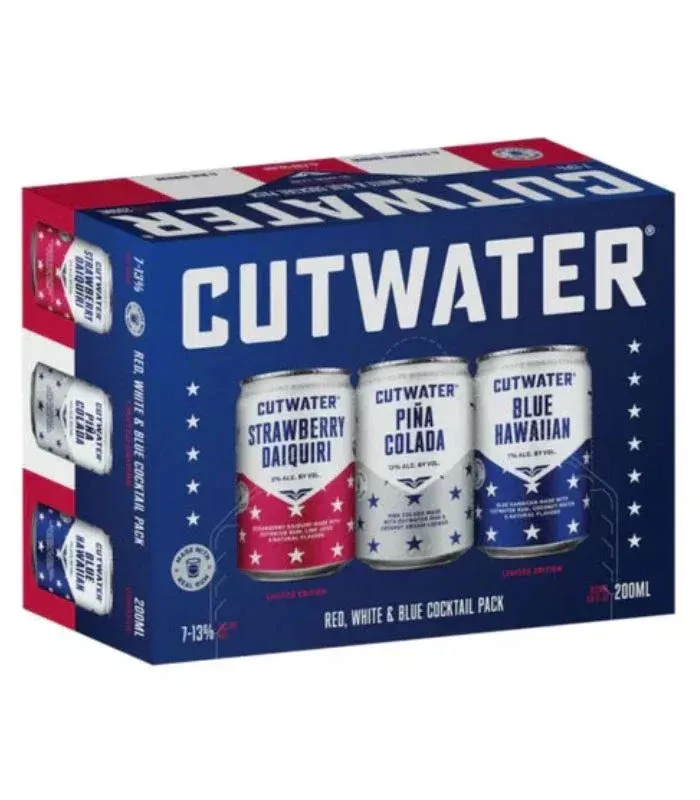 Cutwater Red White Blue Variety Pack RTD Cocktails 12-Pack
