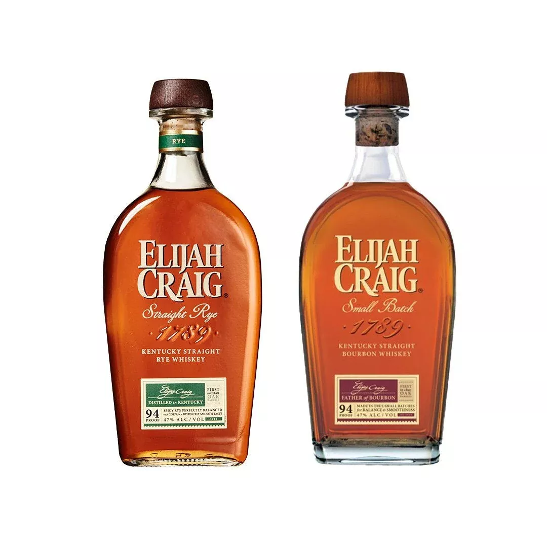 Elijah Craig Straight Rye and Elijah Craig Small Batch Bourbon