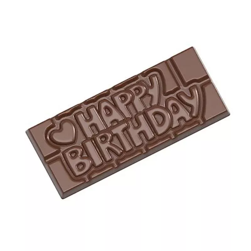 “HAPPY BIRTHDAY” CHOC TABLET MOULD 4CAV CW12010 (#106094)