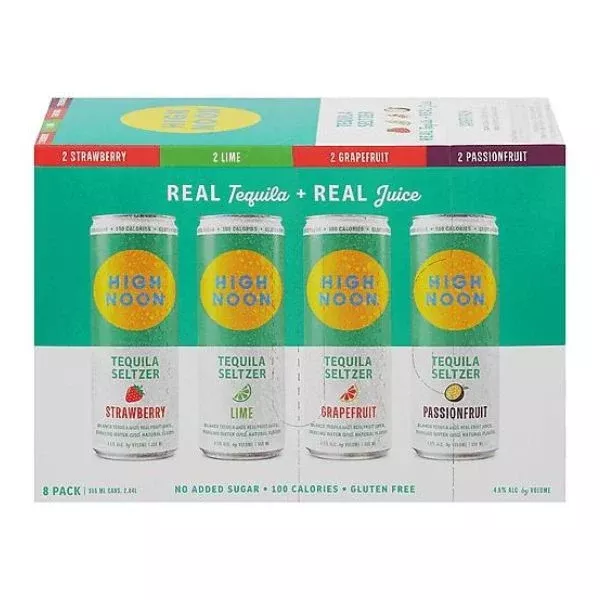 High Noon Sun Sips Hard Seltzer Variety 8 Pack 355ml