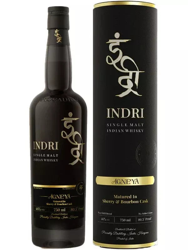 Indri-Trini Agneya Single Malt Indian Whisky Sherry & Bourbon Cask