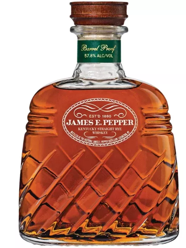 James E. Pepper Decanter Barrel Proof Rye Whiskey