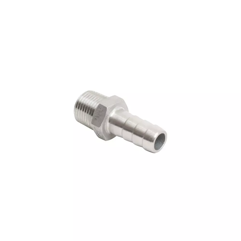 Kegco 1/2" Barb x 1/2" MPT - Stainless Steel