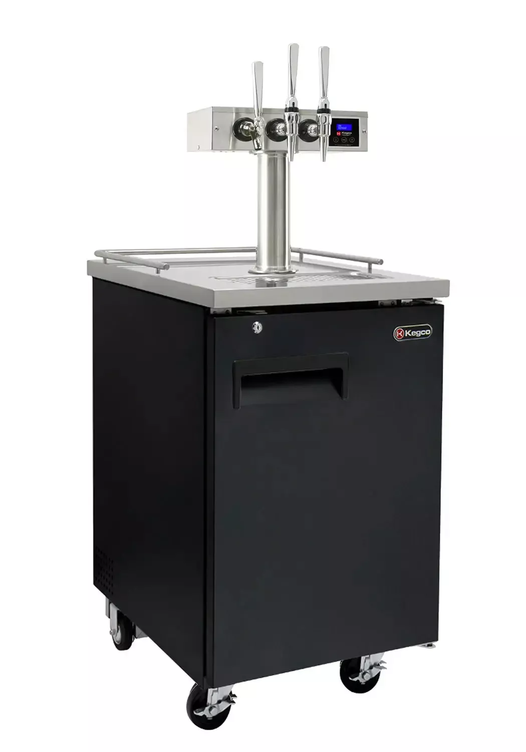 Kegco Hot Draft 24" Wide Triple Tap Black Commercial Hot DraftNitro Cold Brew Coffee Dispenser