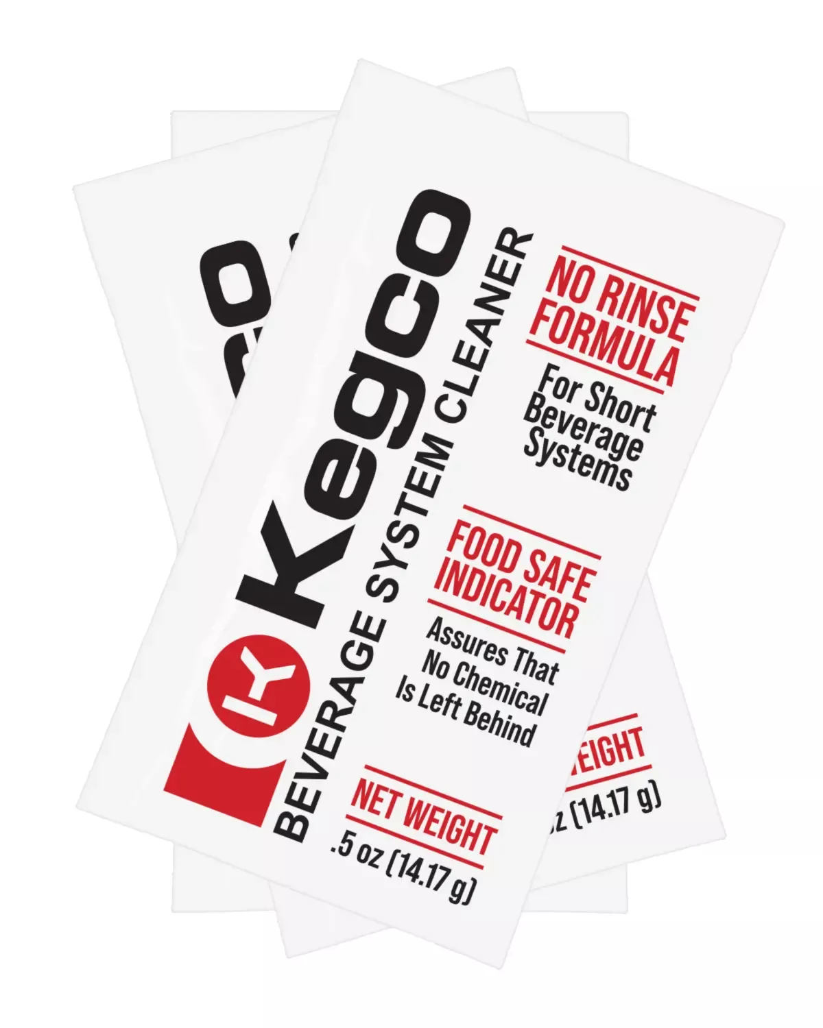 Kegco No-Rinse Cleaner for Beverage Systems - Fifteen 0.5 oz. Packets
