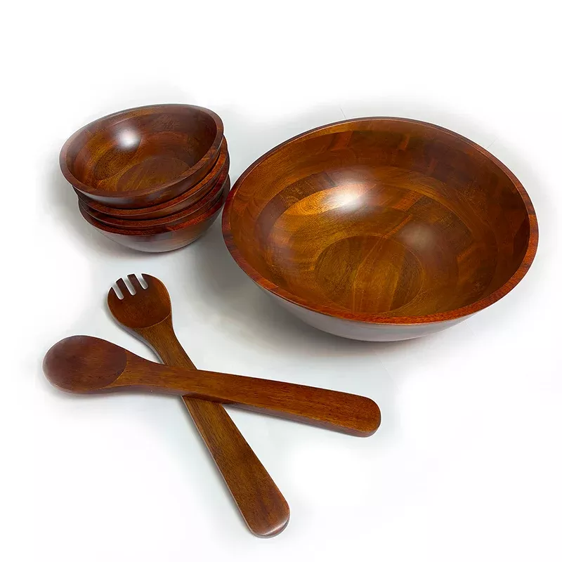 Lipper Cherry Wavy 7 Piece Salad Bowl Set