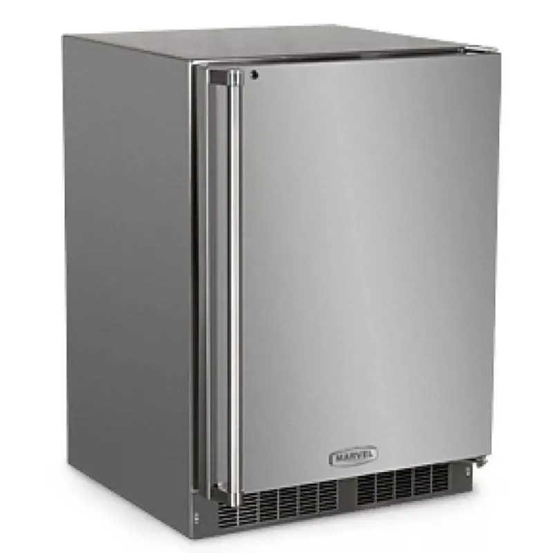 Marvel 24" Outdoor Refrigerator - Stainless Steel Cabinet and Solid Stainless Steel Reversible Door w/ Lock