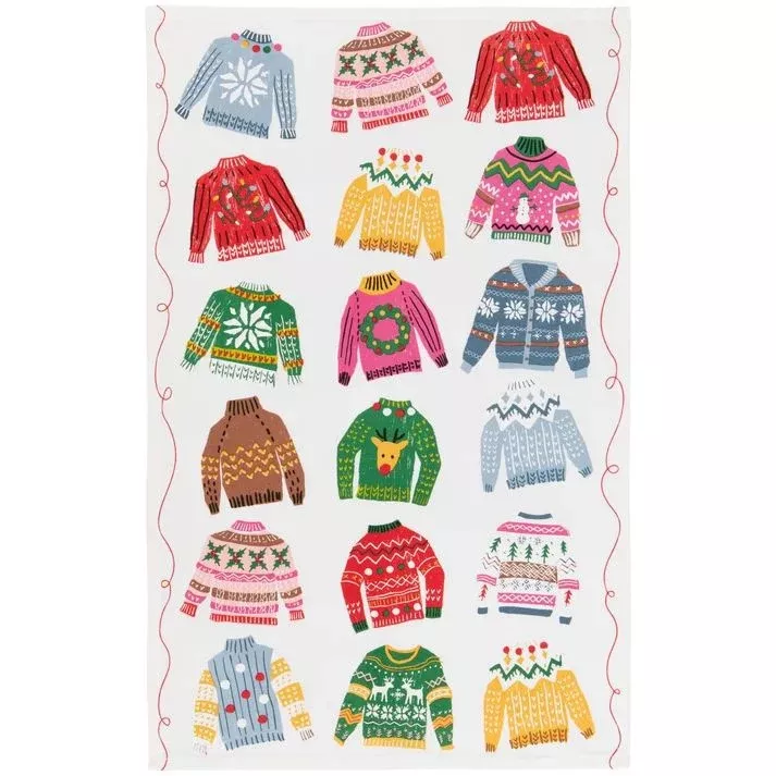 Merry Knitmas Print Dishtowel