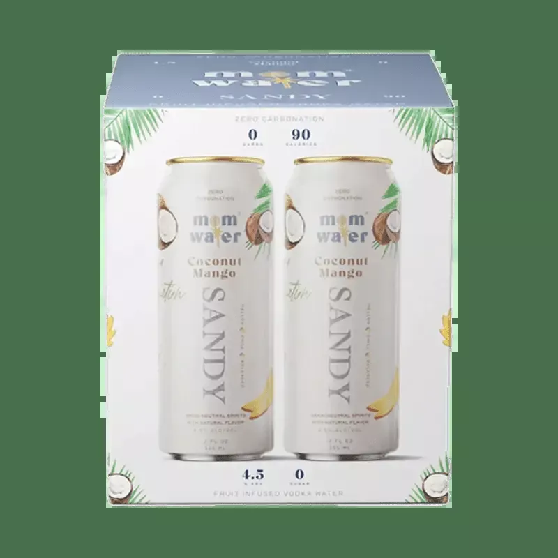 Mom Water Sandy - Coconut Mango Cocktail 12.oz 4 Pack