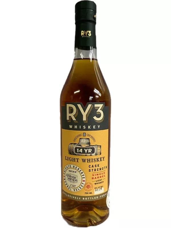RY3 14 Year Old Private Reserve Barrel Select Light Whiskey