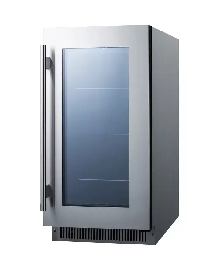 Summit 18" Wide Built-In Undercounter Beverage Center - Stainless Steel Exterior