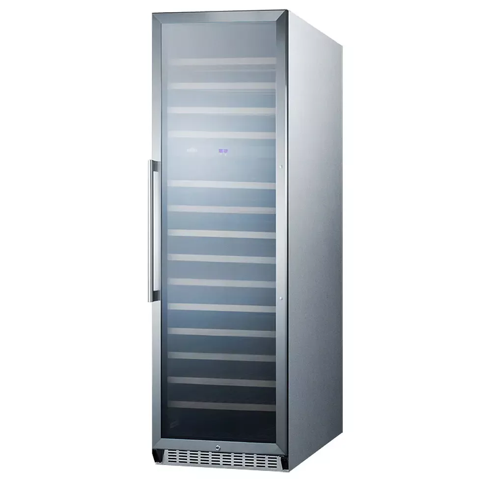 Summit 24" Wide 174 Bottle Dual Zone All Stainless Steel Wine Refrigerator