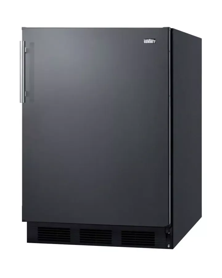 Summit 5.1 Cu. Ft. Compact Freestanding Refrigerator/Freezer - Black Door