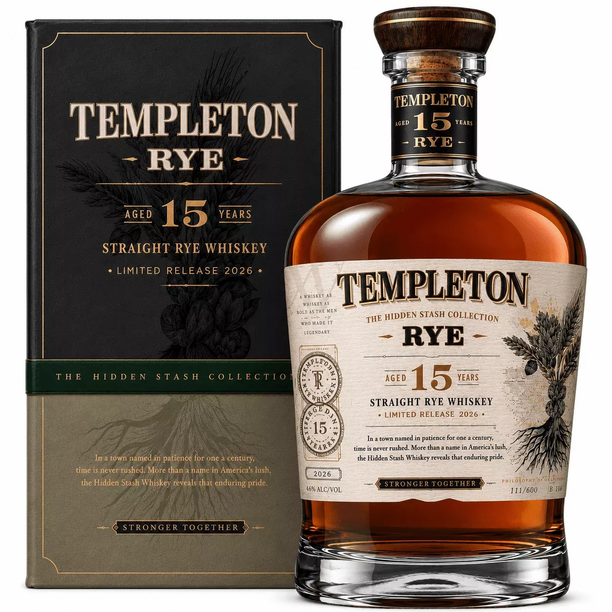Templeton Hidden Stash 15 Year Straight Rye Whiskey (Pre-Order)