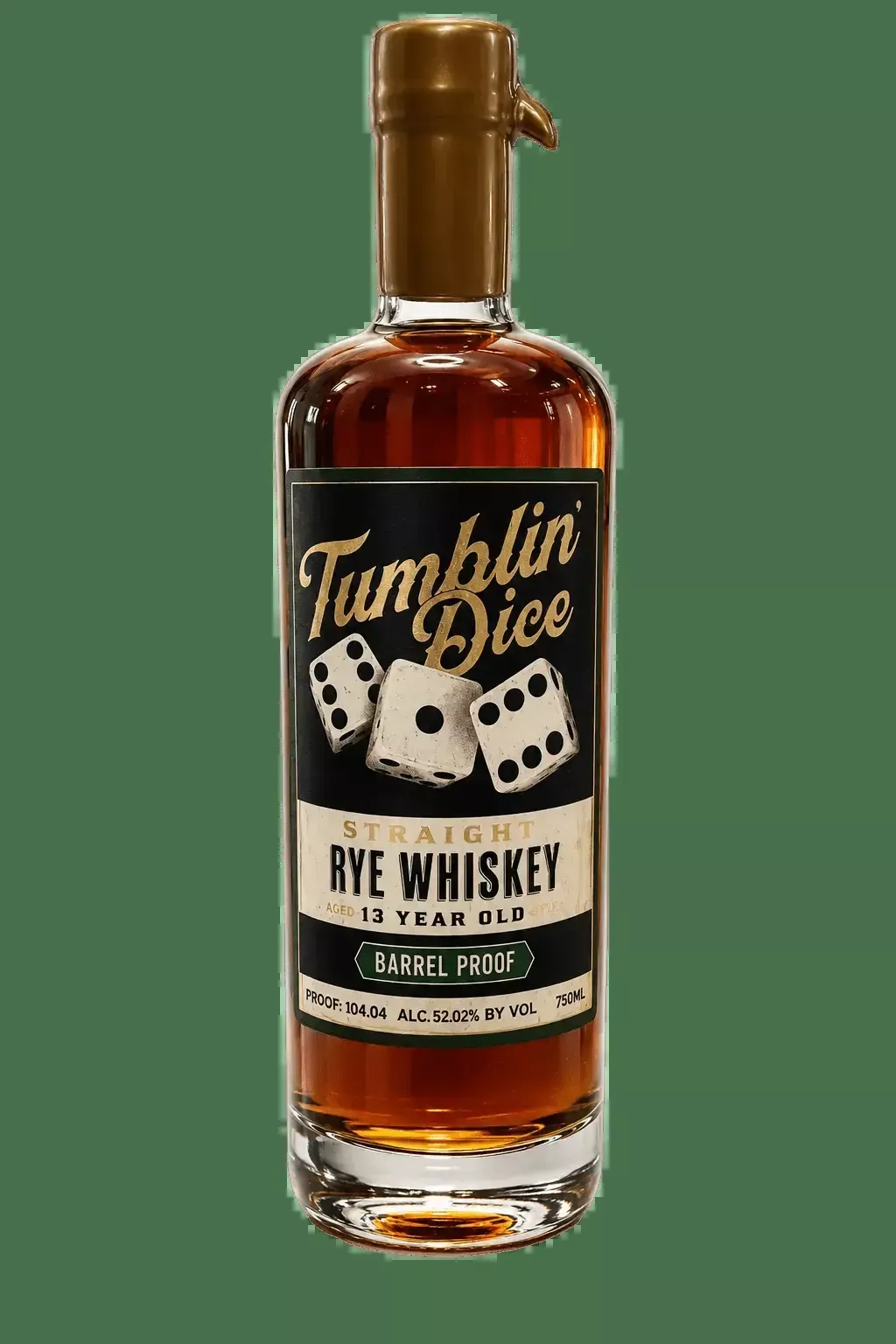 Tumblin Dice 13 Year Old Barrel Proof Straight Rye Whiskey 700mL